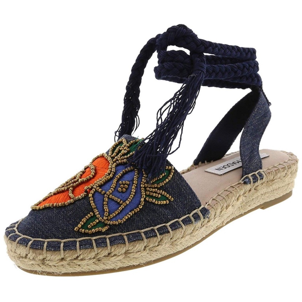 Steve Madden Tie Up Denim Espadrille